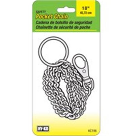 HY-KO KC196 Safety Pocket Chain 18 In. 1053016